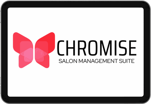 Chromise Salon Management Suite su tablet, per l'uso in salone